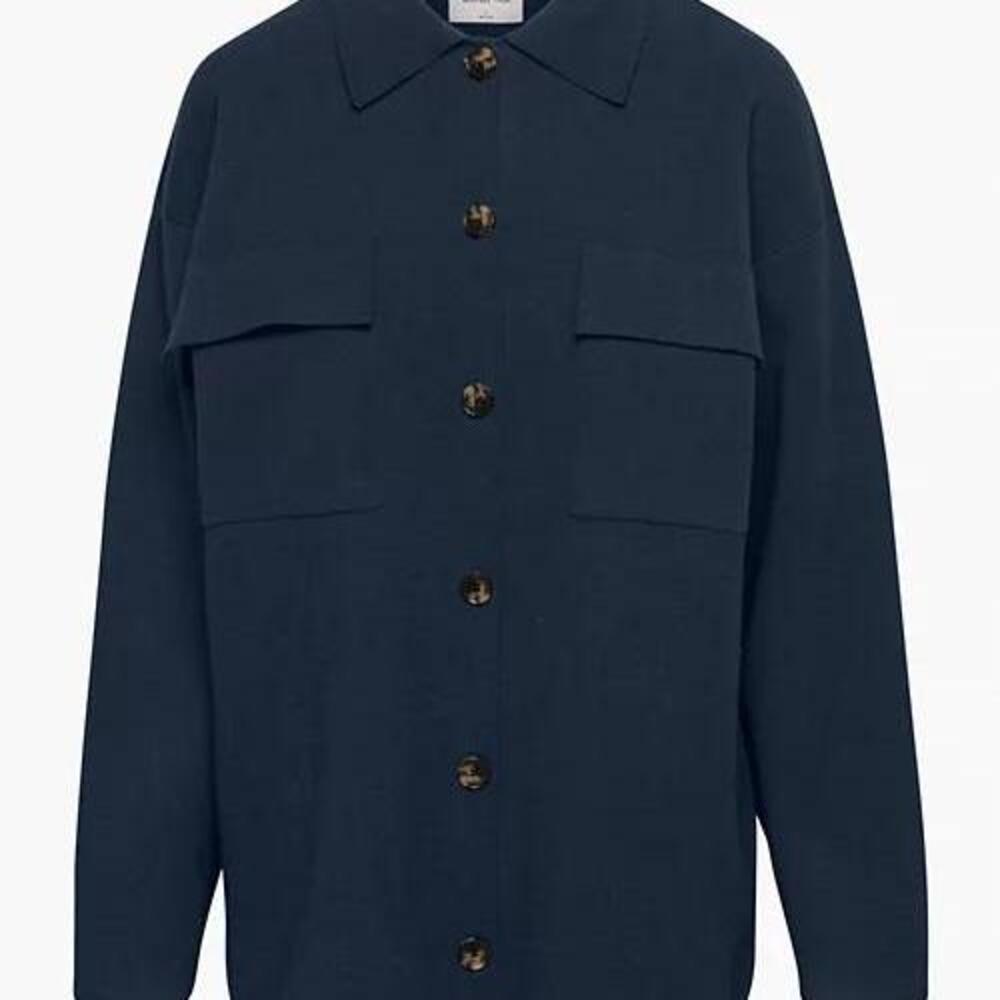 Aritzia Wilfred Free RONNIE SWEATER in Navy Blue